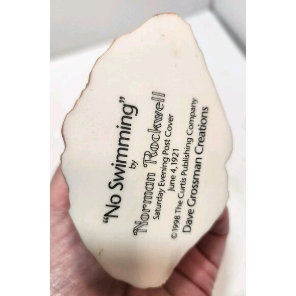 Vtg Dave Grossman Norman Rockwell No Swimming Figurine 1998 - Picture 6 of 9